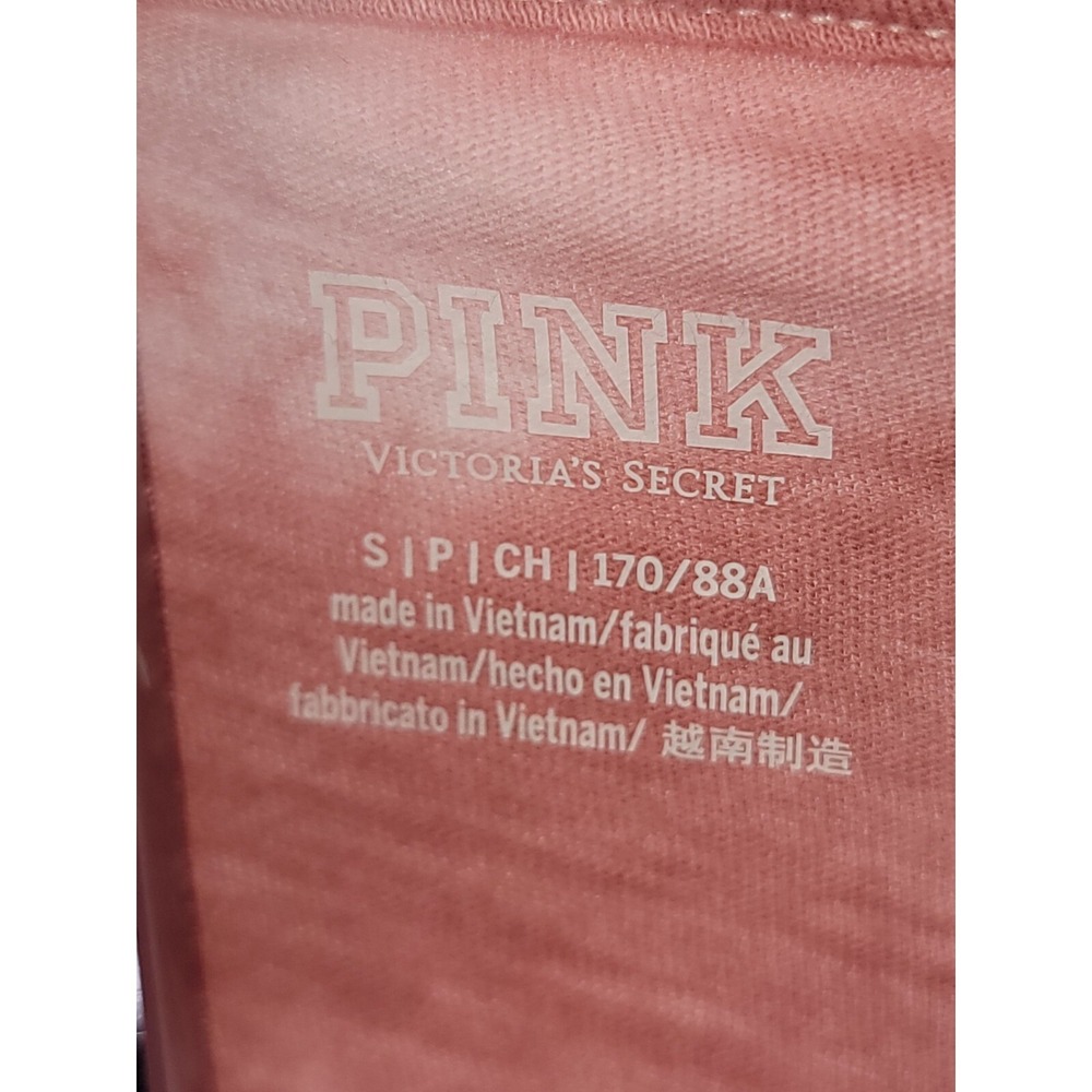 NWT Victoria's Secret Pink Petite V-neck Short Sleeve Shirt Tye Dye Size S/P - Picture 6 of 6